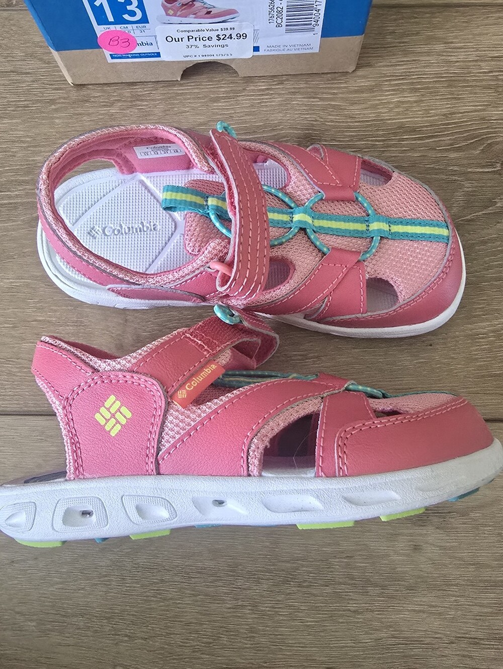 Columbia Techsun Wave Girls' Water Resistant Fisherman Sandals 13